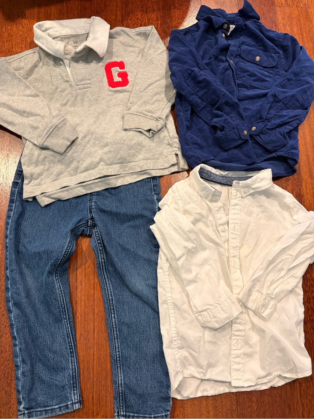 3 shirts with jeans